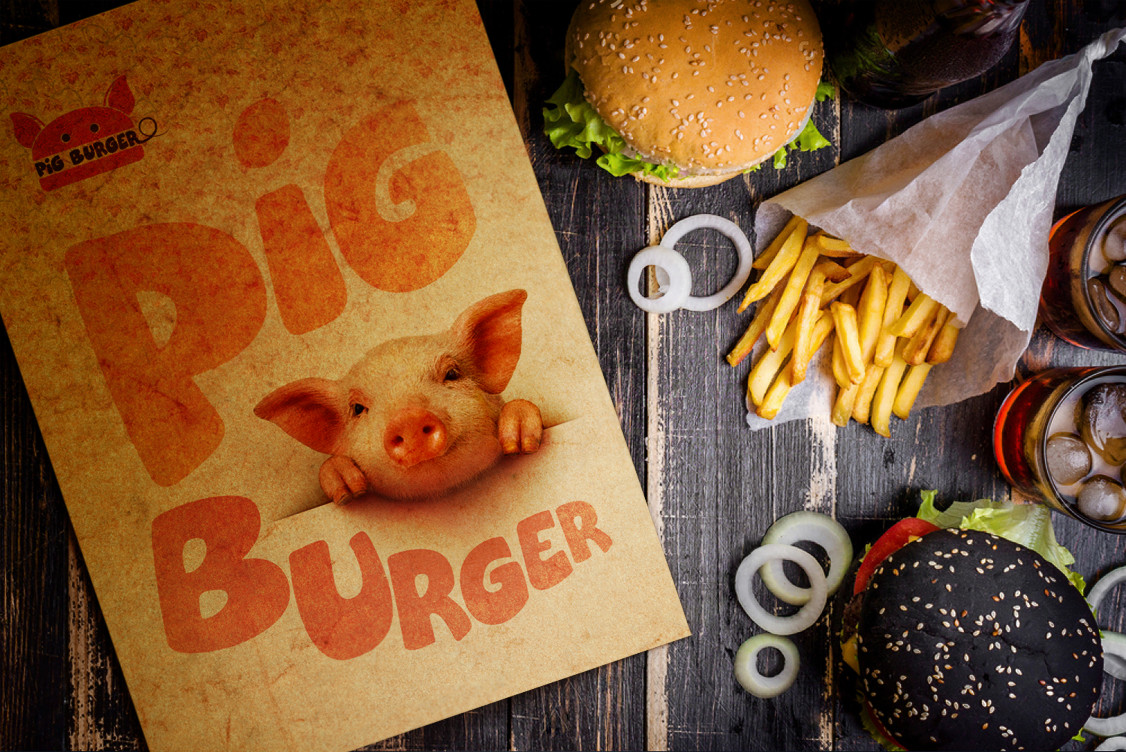 Brand identiy for Pig Burger for McCann