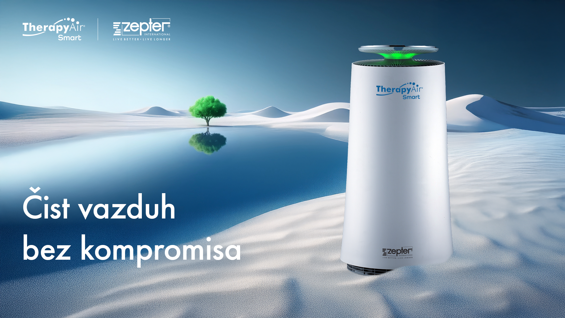 TherapyAir Smart. Clean air without compromise. Creative for Zepter